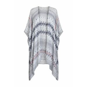 Comfyluxe Women's Kimono Bathing Suit Cover Up Open Front Blue Pink Tie-Dye Boho